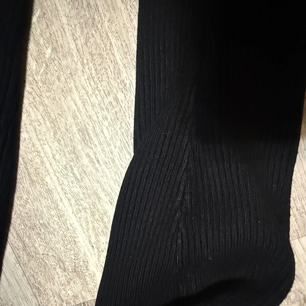 Coldwater Creek Black‎ Ribbed Turtleneck Long Sleeve Top Women's Size Large